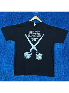 Black Flag Everything Went Black Punk T-Shirt Size Extra Large
